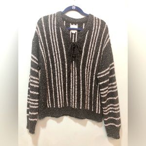 BILLABONG JUNIORS YEAH BOUY LACE-UP SWEATER BLACK LARGE